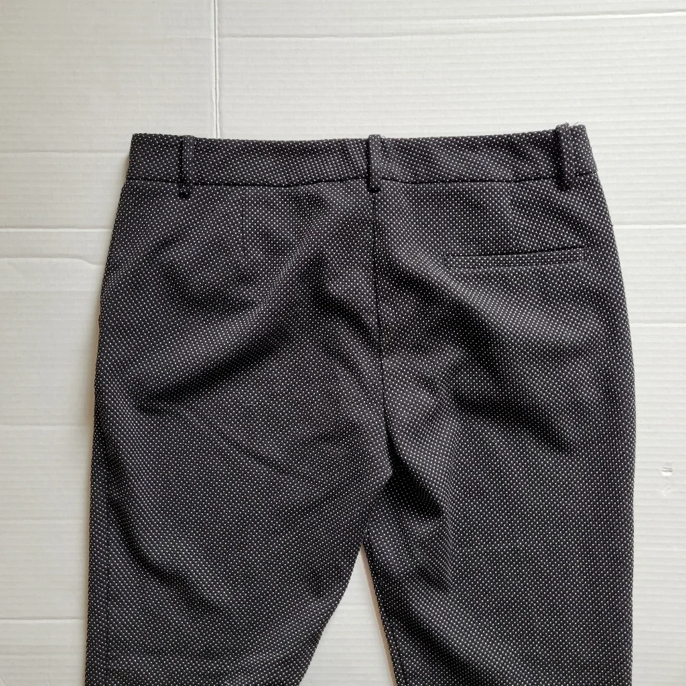 Zara pants black trousers white mini dots preppy office casual size 6 pockets - Picture 9 of 12